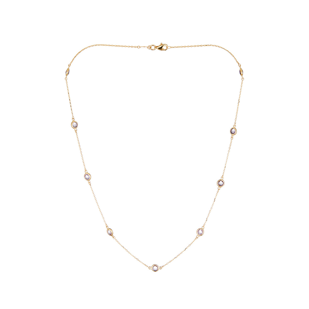 Collier Or Jaune et Améthyste Collier Or Jaune et Améthyste