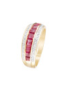 Bague "Santa Fe Rubis" Or jaune et Diamants