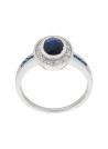 Bague "Gange Saphir" Or blanc et Diamants