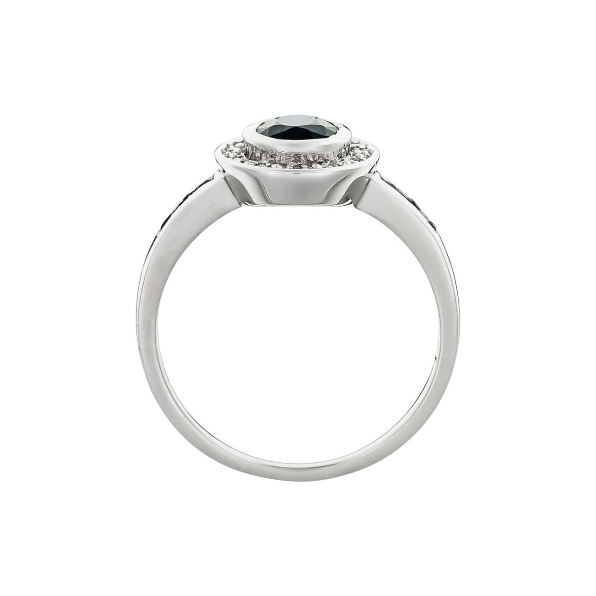 Bague "Gange Saphir" Or blanc et Diamants Bague "Gaïa" Or blanc et Saphir