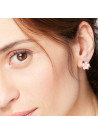 Boucles d'oreilles Or Jaune Diamant et Pierre précieuses