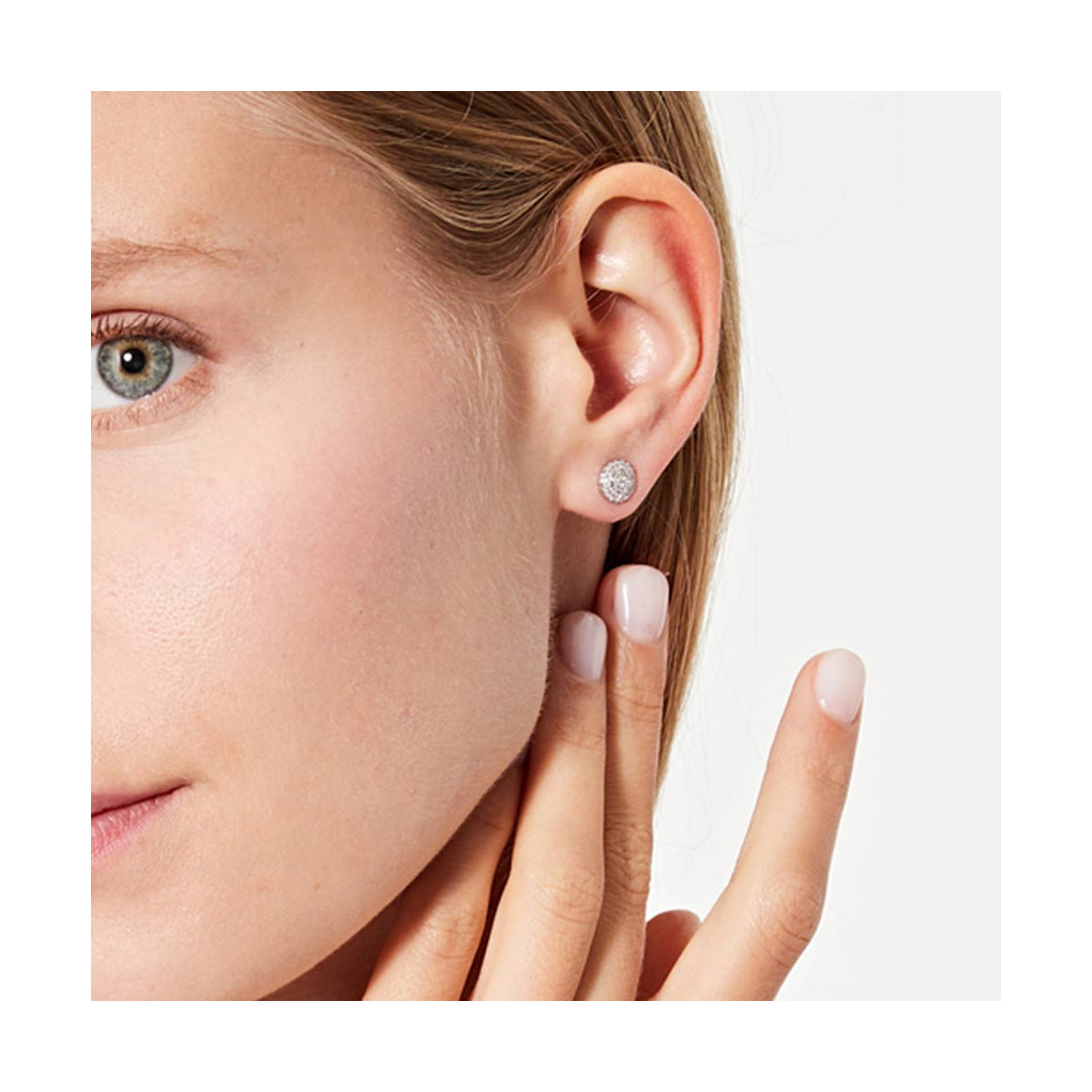 Boucles d'oreilles Or Blanc et Diamant Boucles d'oreilles "Embrasante" Or blanc et Diamant