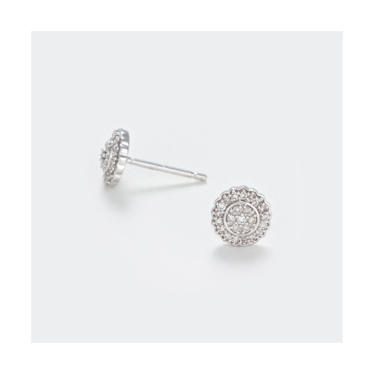 Boucles d'oreilles Or Blanc et Diamant Boucles d'oreilles "Embrasante" Or blanc et Diamant