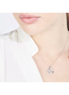 Pendentif Or Blanc "CEUTA" Diamants 0,17 carat + chaîne argent offerte