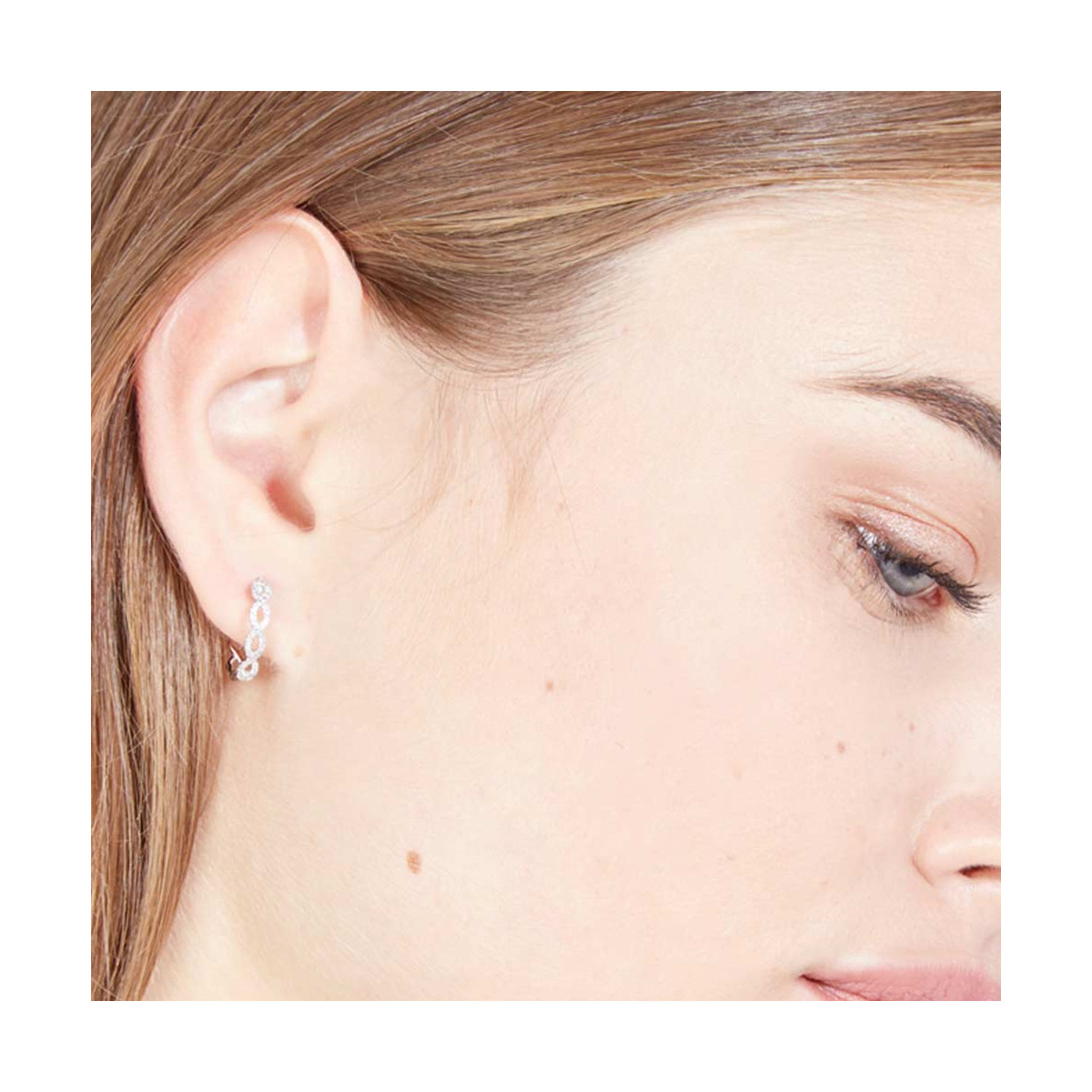 Boucles d'oreilles Or Blanc et Diamant Boucles d'oreilles Or Blanc et Diamant