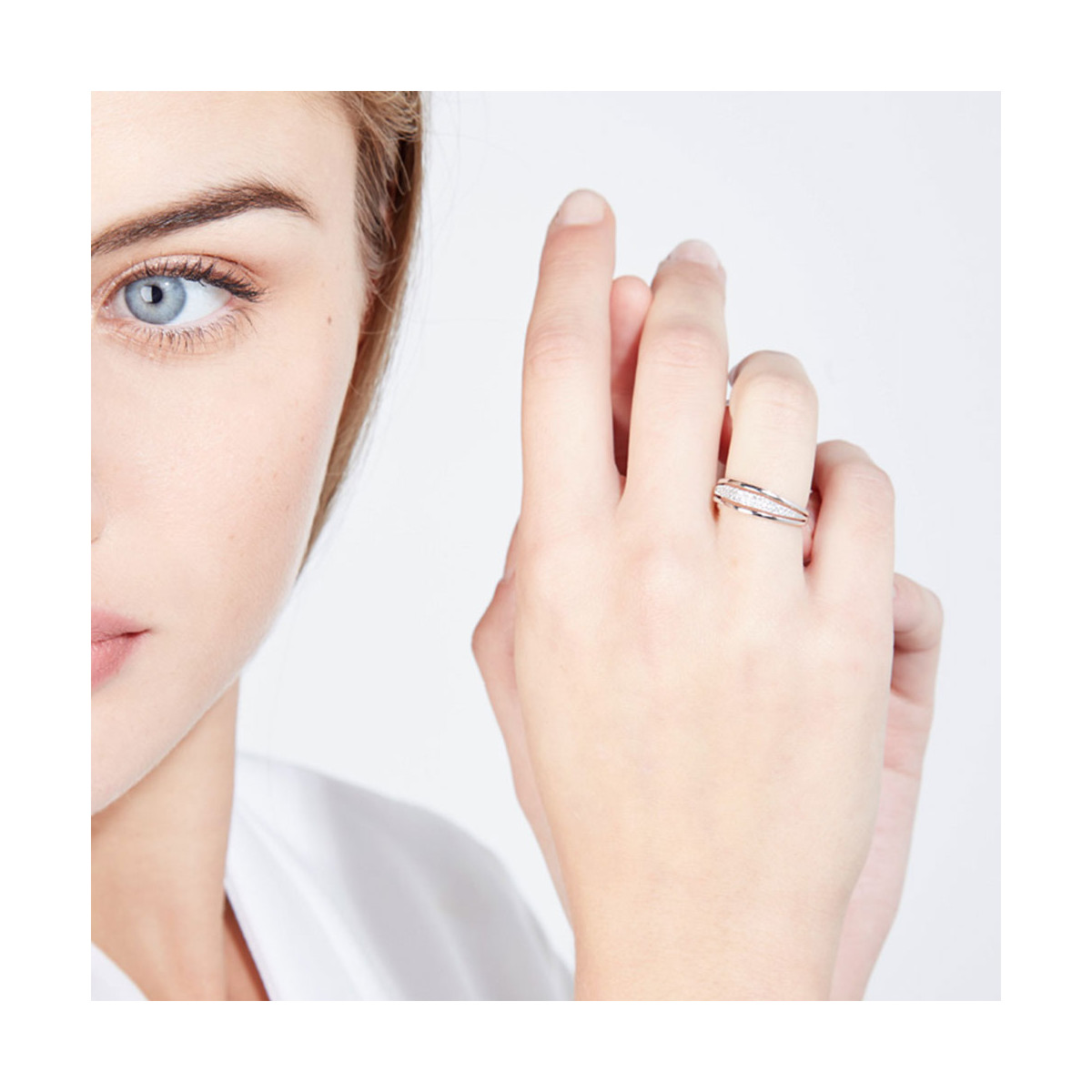 Bague " Anaïs" Or blanc et Diamant