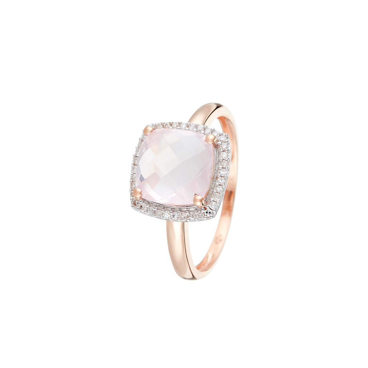 Bague "Quartissime Quartz" Or rose et Diamants Bague "Cœur de Quartz" Or rose et Diamant