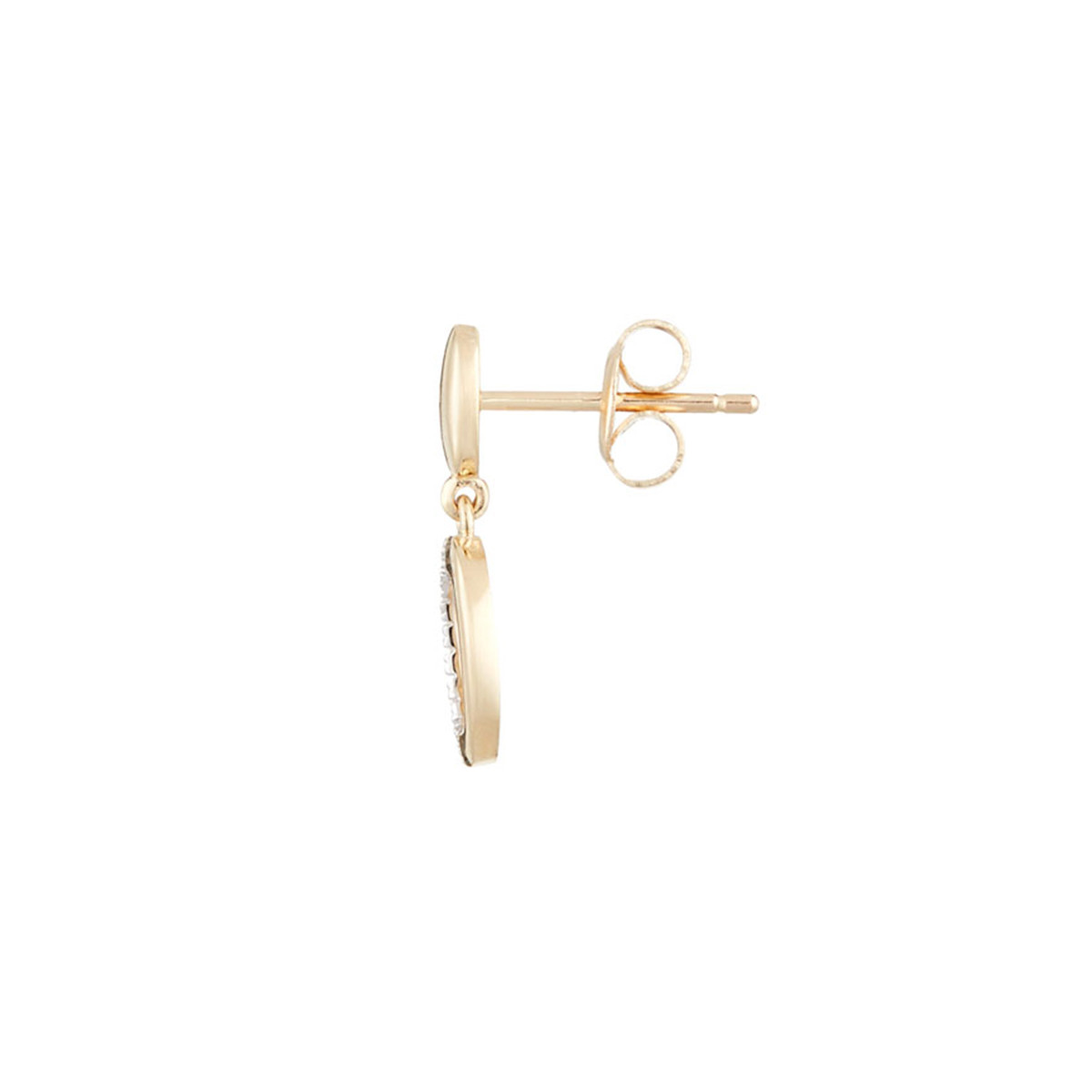 Boucles d'oreille Or Jaune 375 et Diamants Boucles d'oreilles Or Jaune 375 et Diamants