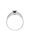 Bague "Reine Océane Saphir" Or blanc et Diamants