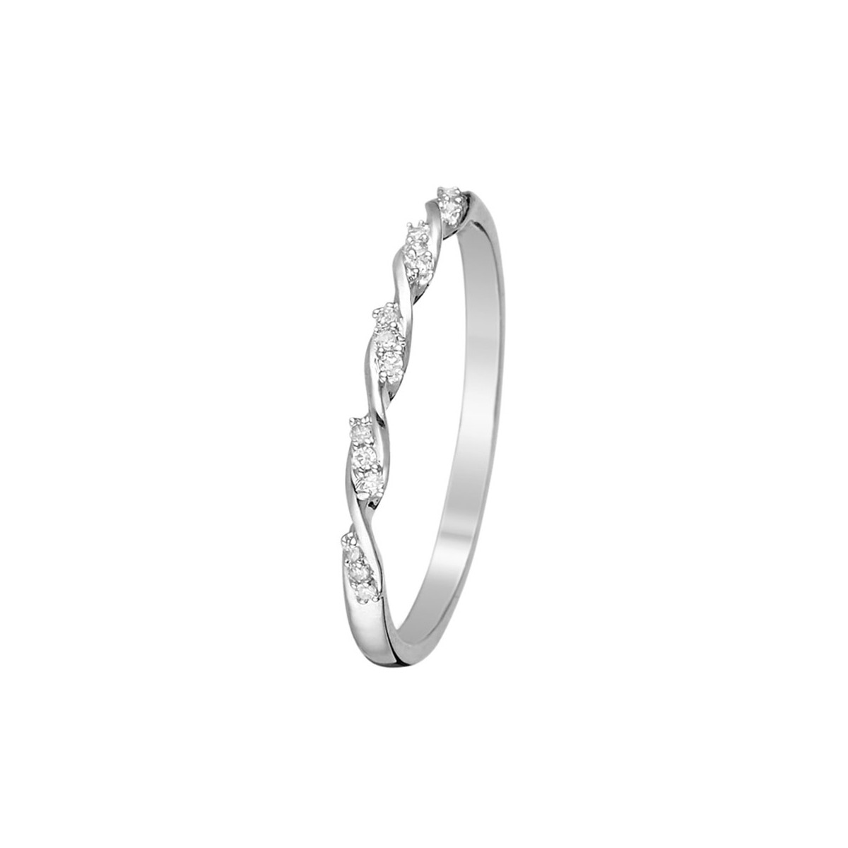 Bague Alliance "Eternelle Tor" Or blanc et Diamants Bague "Câline" Or blanc et Diamant