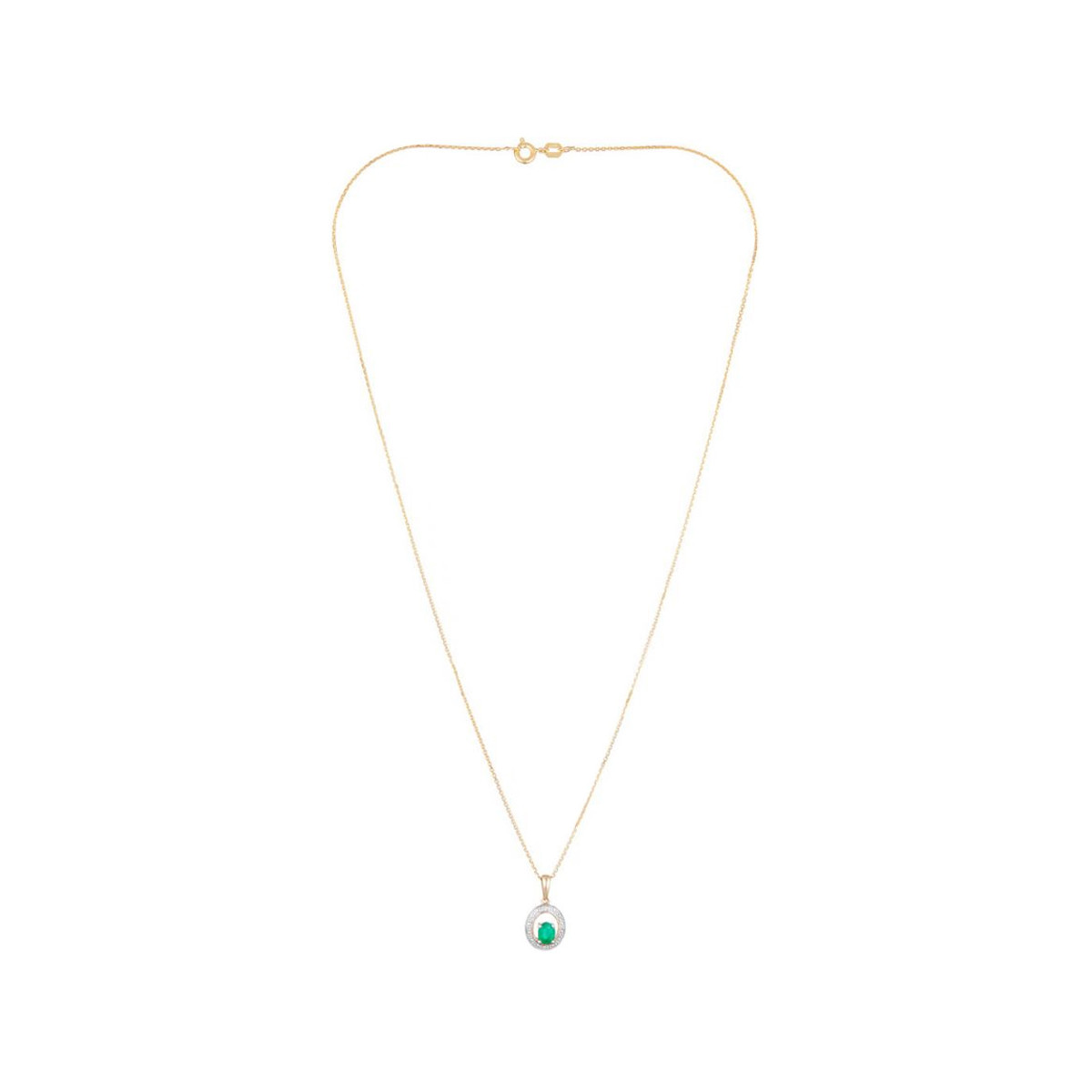 Pendentif Or Jaune Diamant et Emeraude Pendentif "Camila" Or jaune et Grenat