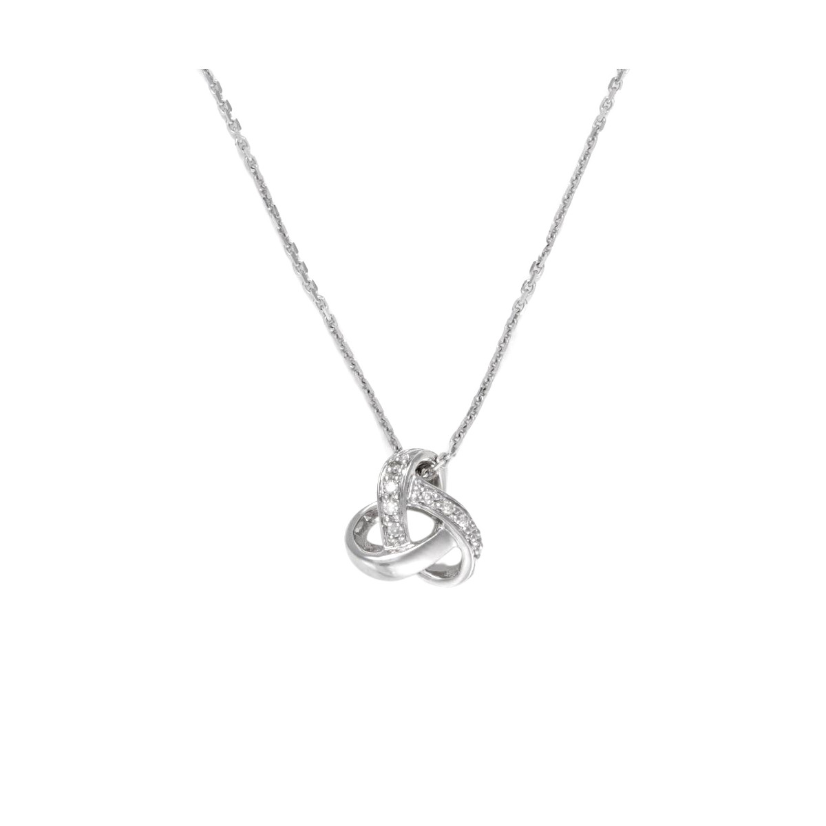 Pendentif Or Blanc et Diamant Pendentif "Mon Bouillonnant" Or blanc et Diamant