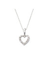Pendentif Cœur Or Blanc et Diamant