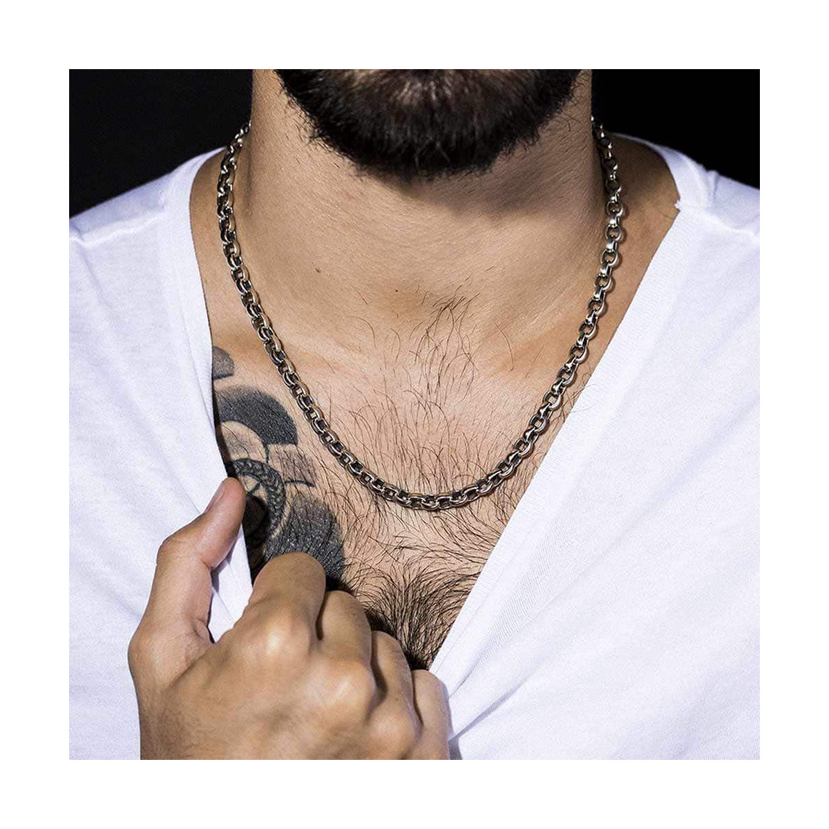 Collier Homme "Rony" Argent 925/1000 Collier Homme "Calix" Argent 925/1000