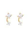 Boucles d'oreilles Or Jaune 375/1000 et Zirconium