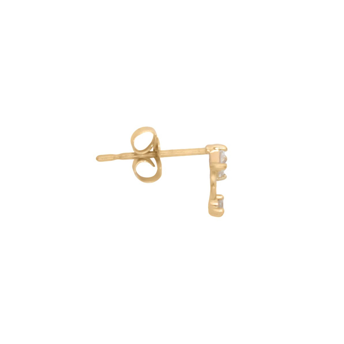 Boucles d'oreilles Or Jaune 375/1000 et Zirconium Boucles d'oreilles "Embrumé" Or jaune