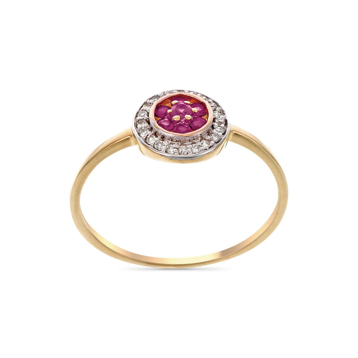 Bague "Bouclier Rubis" Or jaune et Diamants Bague "Flamme Divine" Or jaune et Rubis