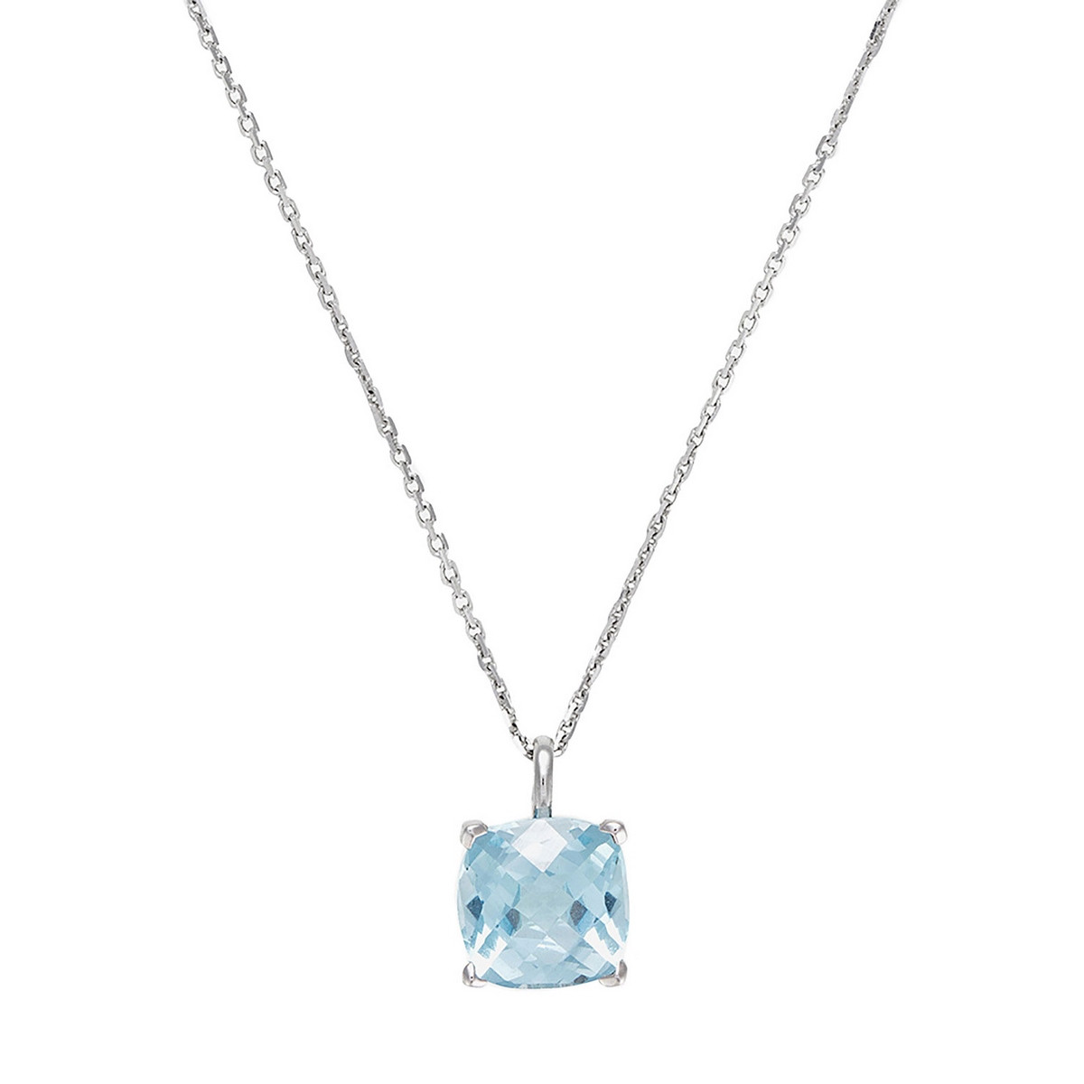 Pendentif Or Blanc et Topaze 2,7 carats Pendentif "Persée Sublime" Or blanc et Topaze