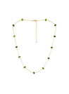 Collier doré orné de jade verte