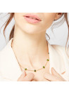 Collier doré orné de jade verte