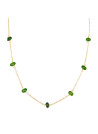 Collier doré orné de jade verte