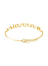 "MARRAINE" bracelet jonc en fil lettering doré à message