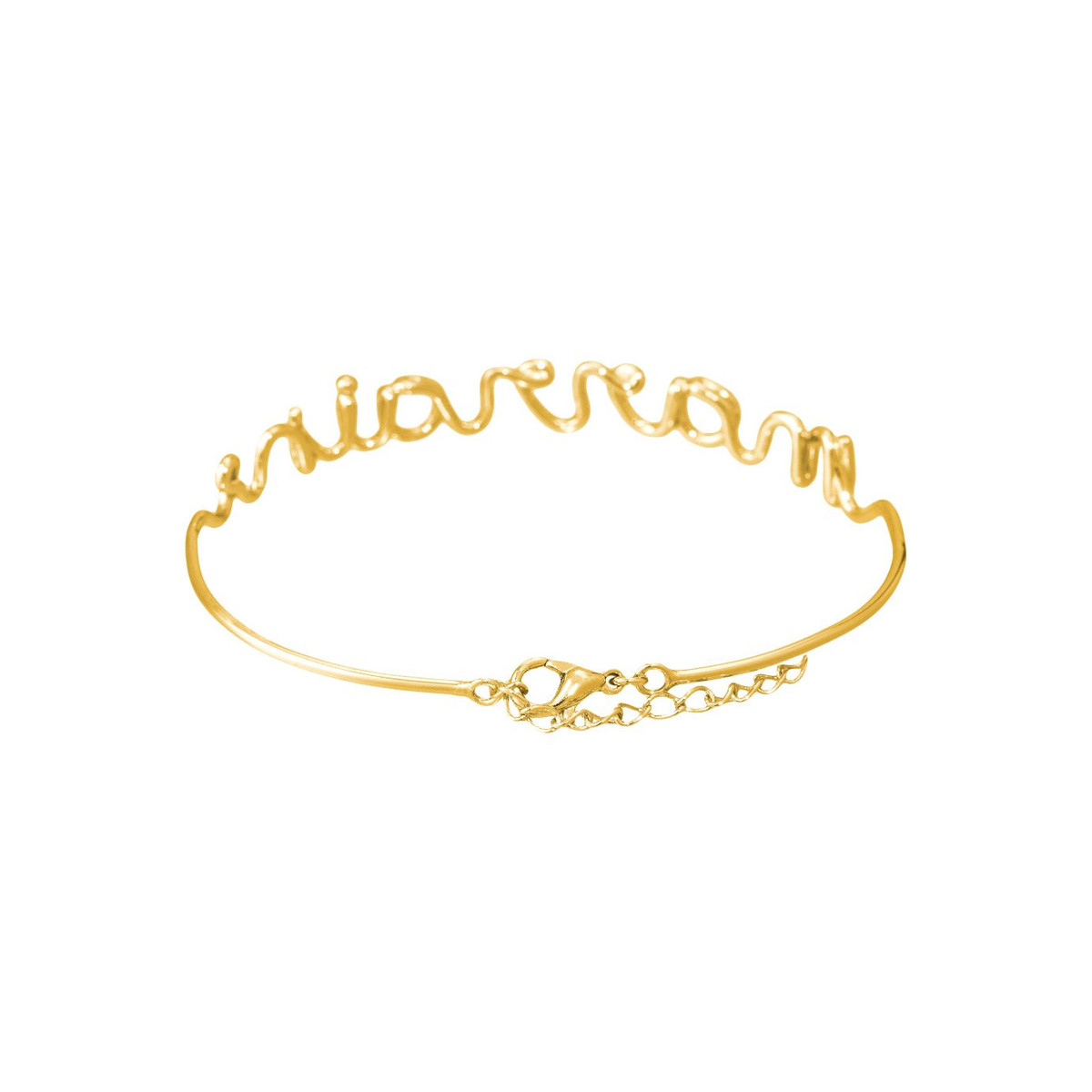 "MARRAINE" bracelet fil lettering doré à message
