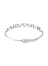 "MARRAINE" bracelet jonc en fil lettering argenté à message