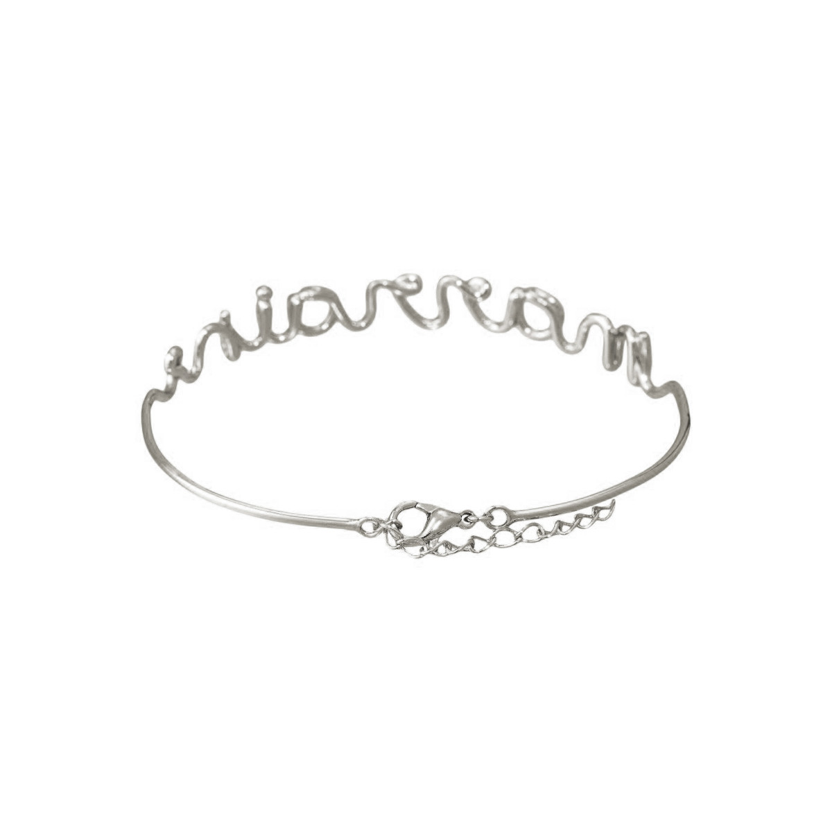 "MARRAINE" bracelet fil lettering argenté à message