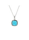 Pendentif argent massif et pierre naturelle