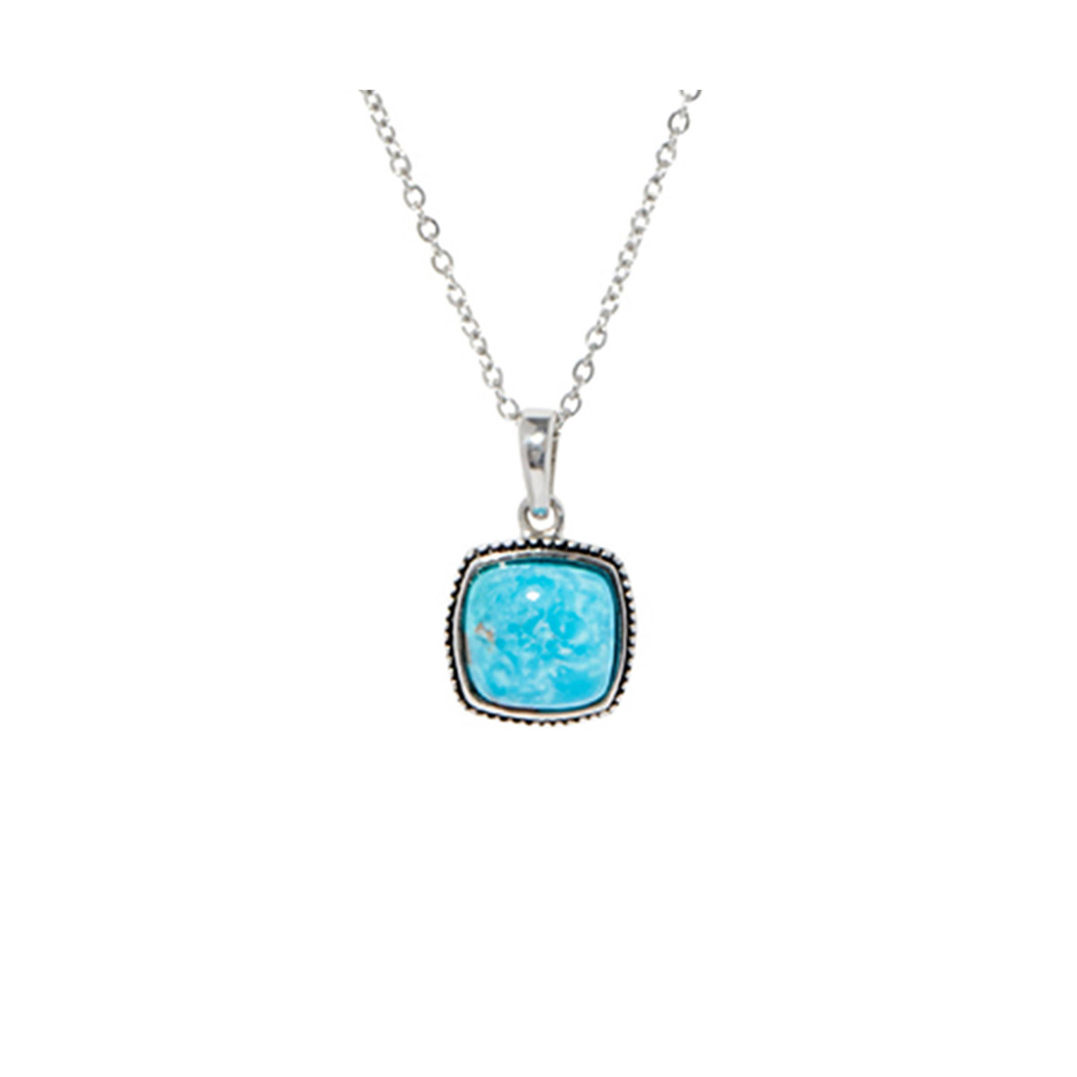 Pendentif argent massif et pierre naturelle Pendentif "Aguaje" Turquoise 2,7ct et Argent Massif 925/1000