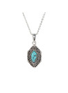 Pendentif argent massif et pierre naturelle