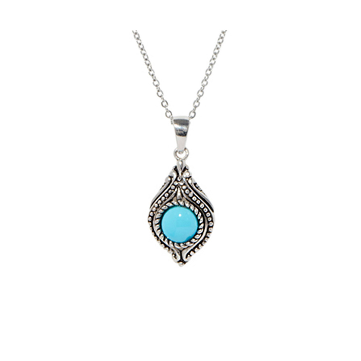 Pendentif "Arupo" Turquoise 1,50ct et Argent Massif 925/1000