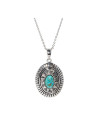 Pendentif argent massif et pierre naturelle