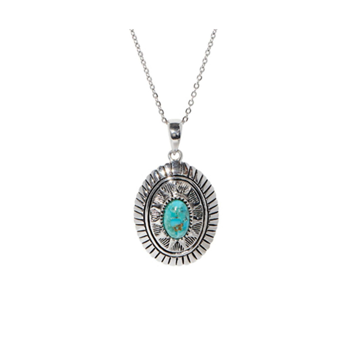 Pendentif "Quenepa" Turquoise 2,20ct et Argent Massif 925/1000