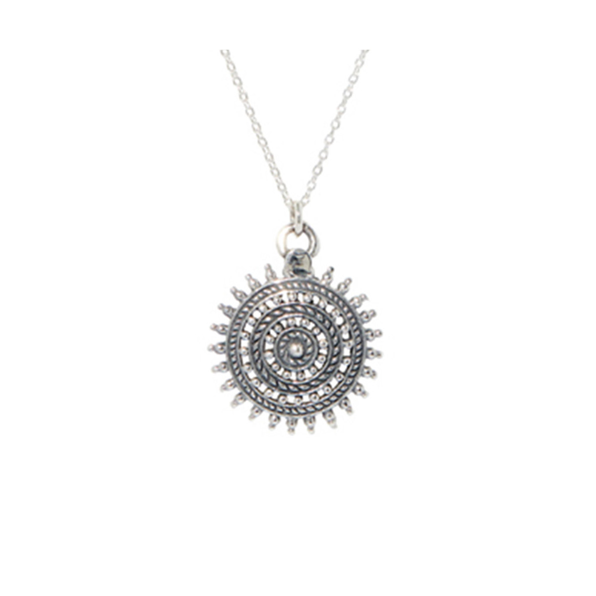 Collier argent massif détails en filigrane Collier "Mostaza" Argent Massif 925/1000