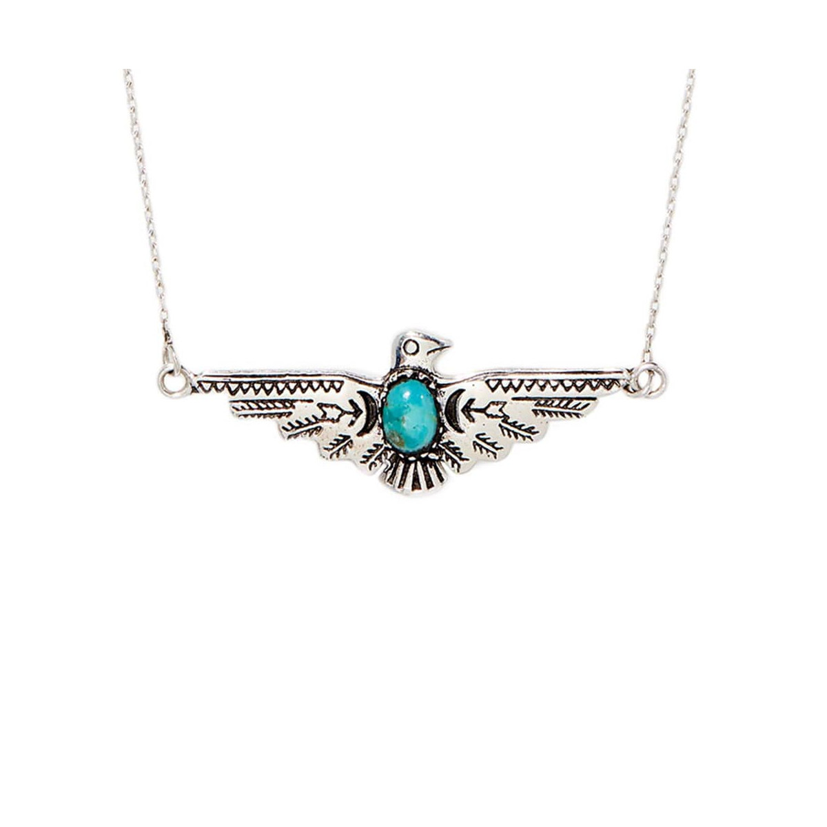 Collier "Toch" Argent 925 et Turquoise Collier "Orégano" Turquoise