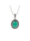 Pendentif argent massif et pierre naturelle