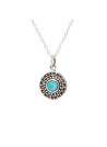 Collier argent massif et pierre naturelle