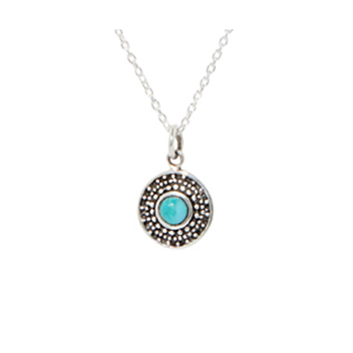 Collier "Papayo" Turquoise 0,04ct et Argent Massif 925/1000