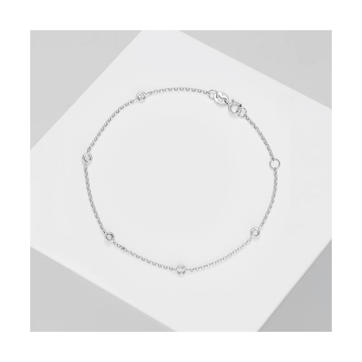 Bracelet Or Blanc et Diamant Bracelet "Rayonnant" Or blanc et Diamant