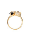 Bague ajustable doré "Stella" Labradorite
