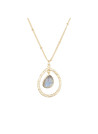 Collier doré et labradorite