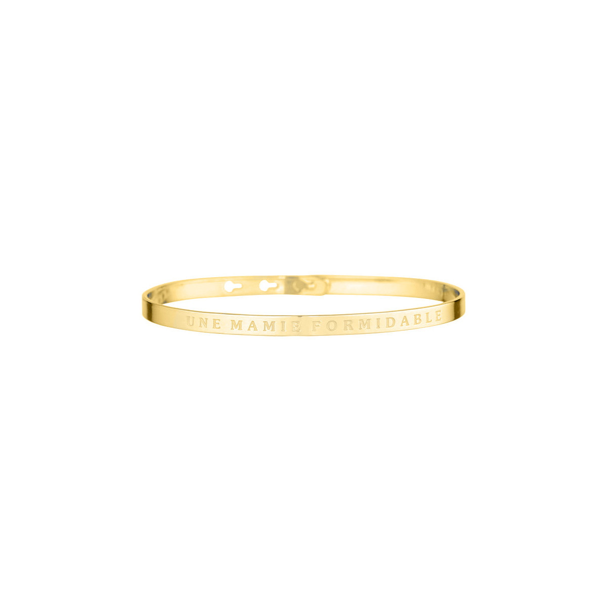 "UNE MAMIE FORMIDABLE" bracelet jonc doré à message Bracelet à message "Une Mamie Formidable" Laiton doré