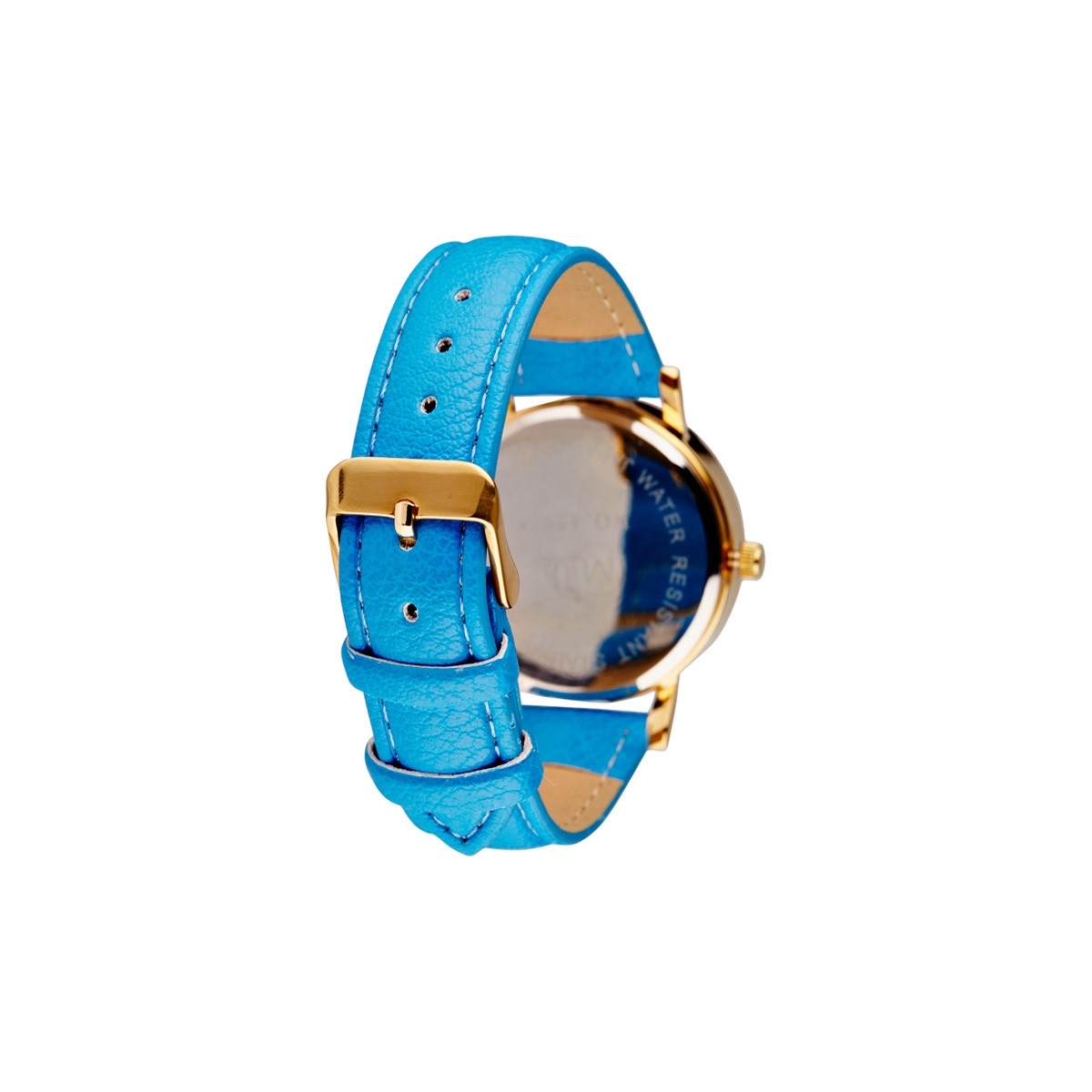 Muse - Montre Femme doré "Manille" - cadran bleu noir bracelet bleu