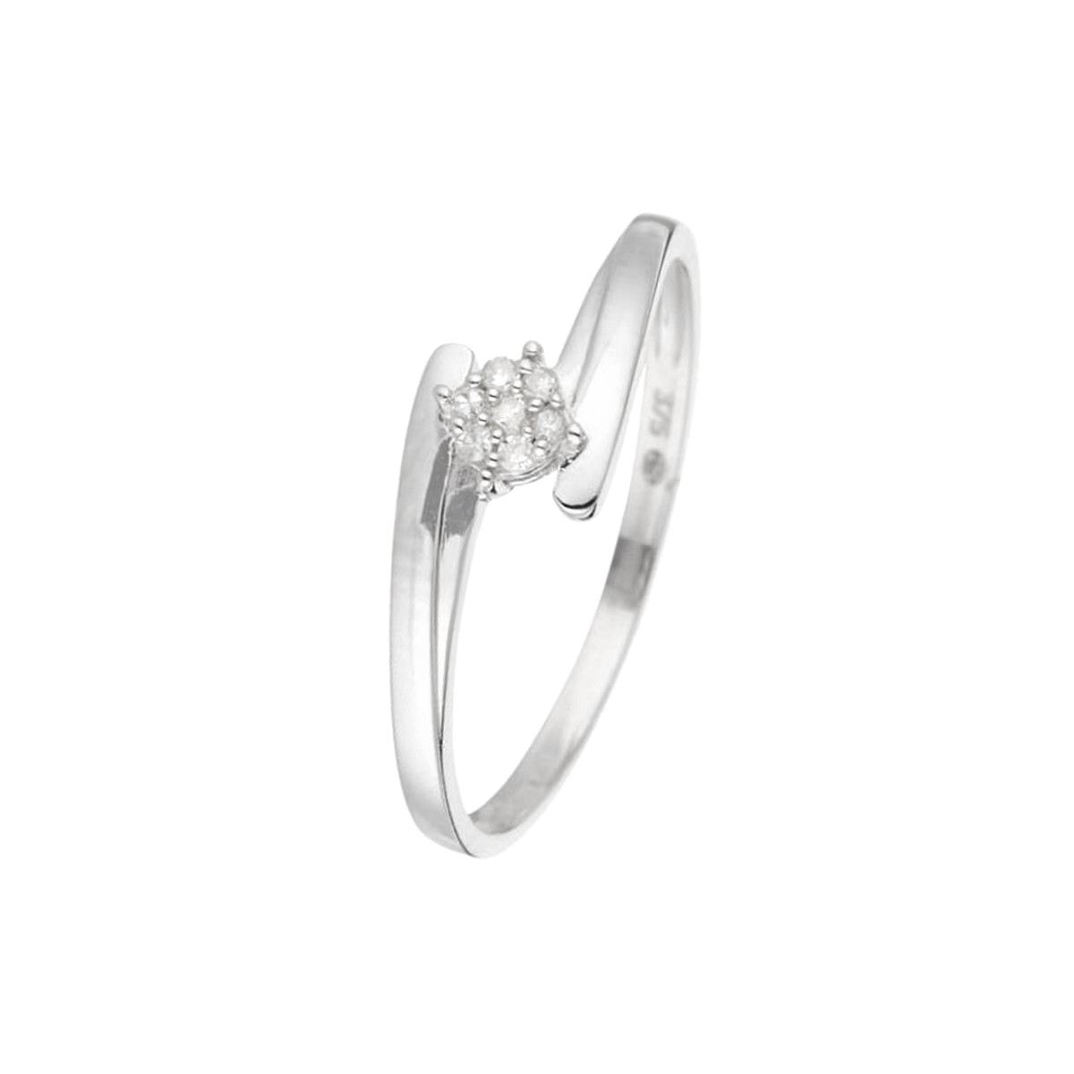 Bague Or Blanc et Diamant Bague "Tess" Or blanc et Diamant