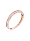Bague Or Rose et oxydes de zirconium "Amour Innocent"