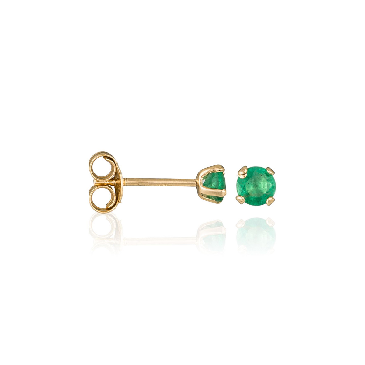 Boucles d'oreilles Or Jaune et Emeraude Boucles d'oreilles "Efflorescence" Or jaune