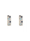 Boucles d'oreilles Or Jaune Diamant et Pierre Précieuse