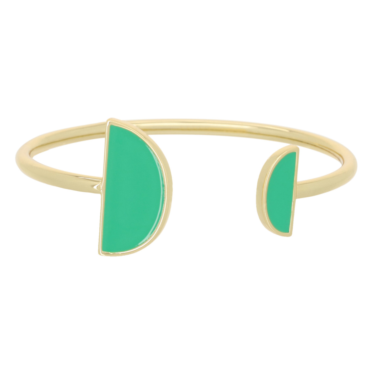 Bracelet émail Vert ouvert Bracelet émail Vert ouvert